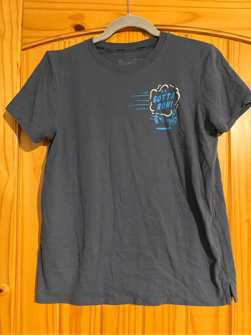 Under Armour Blue Graphic 'Gotta Run' Short Sleeve Tee